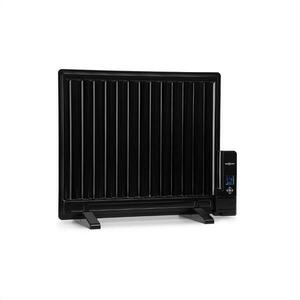 OneConcept Wallander, olejový radiátor, 600 W, termostat, olejové vyhrievanie, plochý dizajn, čierny vyobraziť
