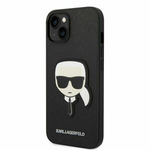 Puzdro Karl Lagerfeld PU Saffiano Karl Head iPhone 14 Plus - čierne vyobraziť