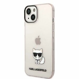 Puzdro Karl Lagerfeld Choupette Logo iPhone 14 Plus - ružové vyobraziť