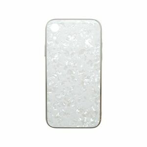 Puzdro Marble Glass iPhone XR biele vyobraziť