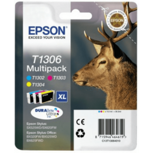 EPSON T1306 (C13T13064022) - originálna cartridge, farebná, 3x10, 1ml vyobraziť