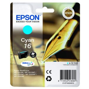 EPSON T1622 (C13T16224022) - originálna cartridge, azúrová, 3, 1ml vyobraziť