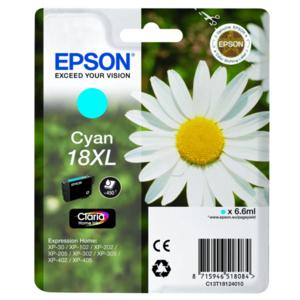 EPSON T1812 (C13T18124022) - originálna cartridge, azúrová, 6, 6ml vyobraziť