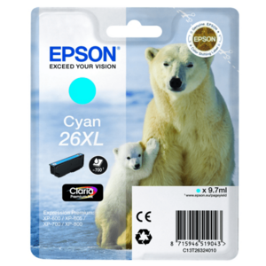 EPSON T2632 (C13T26324022) - originálna cartridge, azúrová, 9, 7ml vyobraziť