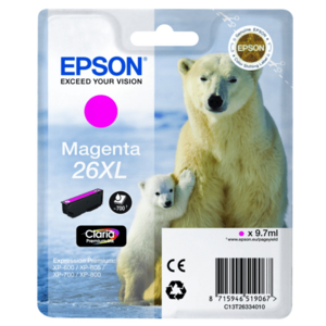 EPSON T2633 (C13T26334022) - originálna cartridge, purpurová, 9, 7ml vyobraziť