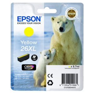 EPSON T2634 (C13T26344022) - originálna cartridge, žltá, 9, 7ml vyobraziť