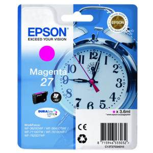 EPSON T2703 (C13T27034022) - originálna cartridge, purpurová, 3, 6ml vyobraziť