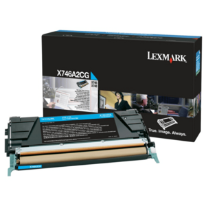 LEXMARK X746A2CG - originálny toner, azúrový, 70000 strán vyobraziť