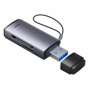 Baseus AirJoy USB čítačka pamäťových kariet SD / TF, šedý (WKQX060013) vyobraziť