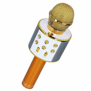 MG Bluetooth Karaoke mikrofón s reproduktorom, zlatý vyobraziť