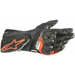 Alpinestars SP-8 V3 Leather Gloves Black/Red Fluorescent L Rukavice vyobraziť