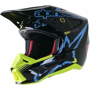 Alpinestars S-M5 Action Helmet Black/Cyan/Yellow Fluorescent/Glossy L Prilba vyobraziť
