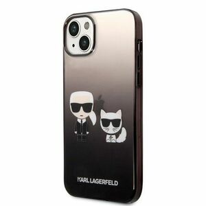 Karl Lagerfeld Gradient Karl and Choupette Zadní Kryt pro iPhone 14 Plus Black vyobraziť