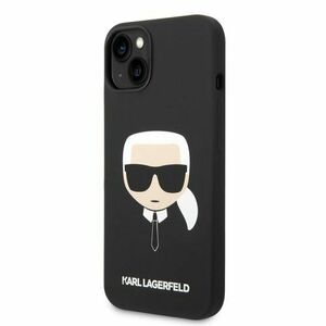 Puzdro Karl Lagerfeld Liquid Silicone Karl Head iPhone 14 Plus - čierne vyobraziť
