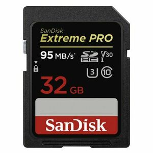 SanDisk SDHC karta 32GB Extreme PRO (95 MB/s, Class 10, UHS-I U3 V30) vyobraziť