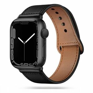 Tech-Protect Leatherfit remienok na Apple Watch 38/40/41mm, čierny vyobraziť