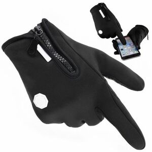 MG Sport vodeodolné zimné rukavice na ovládanie dotykového displeja, čierne (WTG1BK) vyobraziť