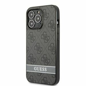 Puzdro Guess PU 4G Stripe iPhone 13 Pro Max - čierne vyobraziť