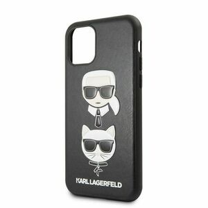 Puzdro Karl Lagerfeld iPhone 11 KLHCN61KICKC imitácia kože, čierne vyobraziť