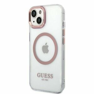 Puzdro Guess Transparent MagSafe iPhone 14 Plus - ružové vyobraziť