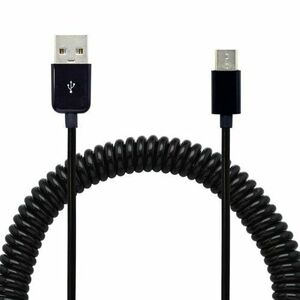 mobilNET točený kábel USB - TypeC (2A) čierny, (bulk) vyobraziť