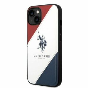 U.S. Polo PU Leather Double Horse Zadní Kryt pro iPhone 14 Plus Red/White/Navy vyobraziť