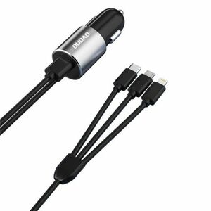 Dudao R5Pro autonabíjačka + kábel Lightning / USB-C / Micro USB 3.4A, čierna (R5ProN black) vyobraziť