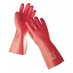 ŠTANDARD rukavice 35cm máč PVC červené - 9 vyobraziť