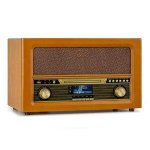 Auna Belle Epoque 1906 DAB, retro stereo systém, rádio, DAB rádio, UKW rádio, prehrávanie MP3, BT vyobraziť