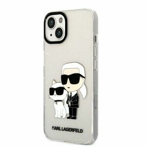 Puzdro Karl Lagerfeld IML Glitter Karl and Choupette NFT iPhone 13 - transparentné vyobraziť