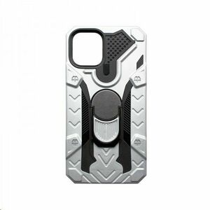 Iphone 12 Pro Max strieborné puzdro plastové puzdro s držiakom na prst vyobraziť