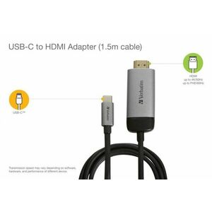 Verbatim adaptér USB-C 3.1 GEN 1 na HDMI 4K(M), 150 cm kabel vyobraziť