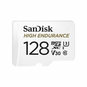 SANDISK MICROSDXC HIGH ENDURANCE VIDEO 128 GB C 10 U3 V30, ADAPTER SDSQQNR-128G-GN6IA vyobraziť