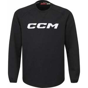 CCM Locker Room Fleece Crew SR Black M SR Hokejová mikina vyobraziť