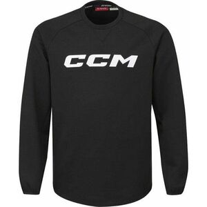 CCM Locker Room Fleece Crew SR Black S SR Hokejová mikina vyobraziť