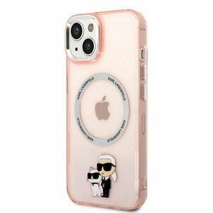 Puzdro Karl Lagerfeld MagSafe IML Puzdro Karl and Choupette NFT iPhone 14 Plus - ružové vyobraziť