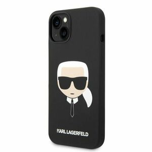 Puzdro Karl Lagerfeld MagSafe Liquid Silicone Karl Head iPhone 14 Plus - čierne vyobraziť