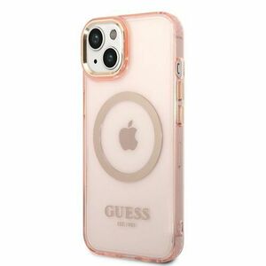 Puzdro Guess Translucent MagSafe iPhone 14 Plus - ružové vyobraziť