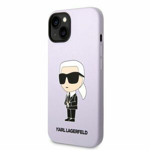 Puzdro Karl Lagerfeld Liquid Silicone Ikonik NFT iPhone 14 Plus - fialové vyobraziť