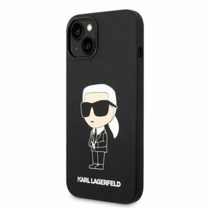 Puzdro Karl Lagerfeld Liquid Silicone Ikonik NFT iPhone 14 Plus - čierne vyobraziť