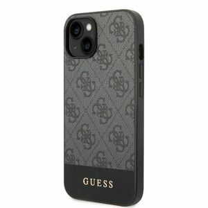Puzdro Guess 4G Stripe iPhone 14 Plus - šedé vyobraziť