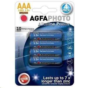 AgfaPhoto Power alkalická batéria LR03/AAA, blister 4ks vyobraziť