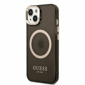 Puzdro Guess Translucent MagSafe iPhone 14 Plus - čierne vyobraziť