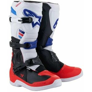 Alpinestars Tech 3 Boots White/Bright Red/Dark Blue 43 Topánky vyobraziť