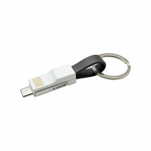 mobilNET mikro kľúčenka 3v1, USB-TypeC-Lightning, (bulk), čierna vyobraziť