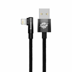 Baseus MVP Elbow kábel USB / Lightning 2.4A 1m, čierny (CAVP000001) vyobraziť