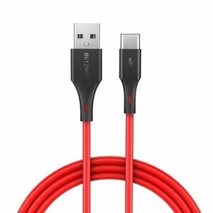 Blitzwolf BW-TC15 kábel USB / USB-C 3A 1.8m, červený (BW-TC15 Red) vyobraziť