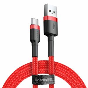Baseus Cafule kábel USB / USB-C QC3.0 2A 3m, červený (CATKLF-U09) vyobraziť