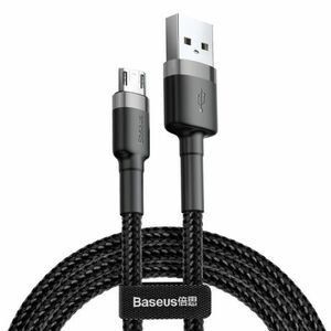 Baseus Cafule kábel USB / Micro USB 2A 3m, čierny/sivý (CAMKLF-HG1) vyobraziť
