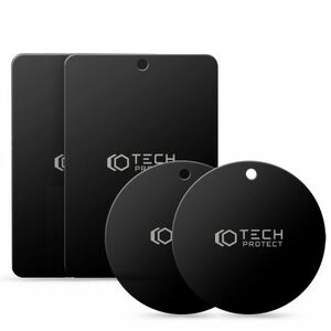 Tech-Protect Metal Plate kovový pliešok pre magnetický držiak 4ks, čierny vyobraziť